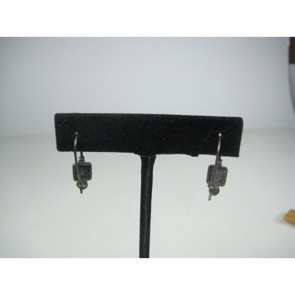 Sisae Vintage Sterling Silver 925 Blue Opal Drop Earrings - Picture 8 of 8